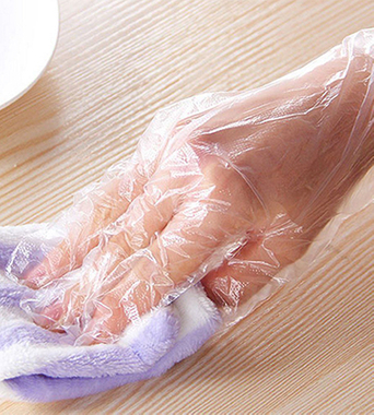 disposable plastic glove